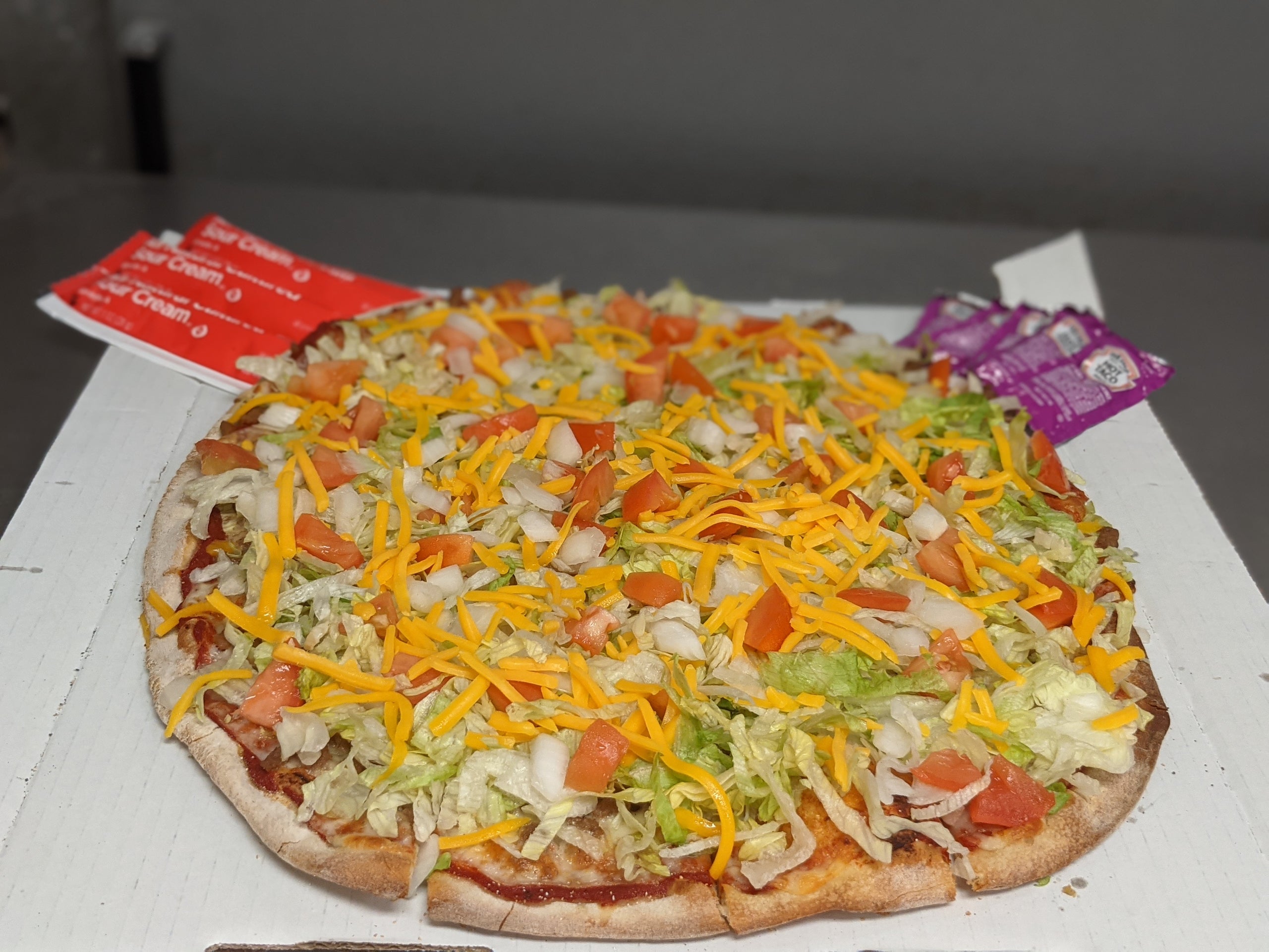 Taco pizza at 2024 pizza hut